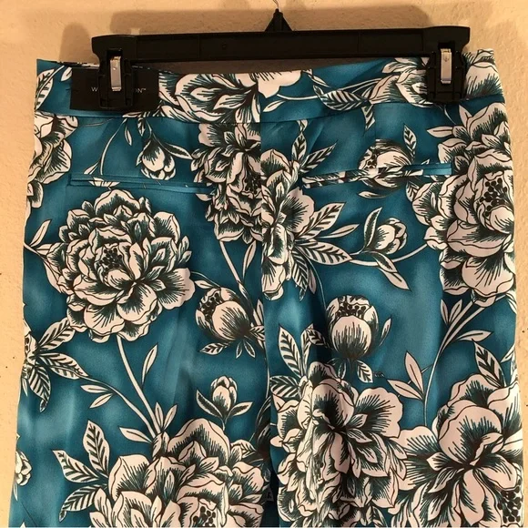 Floral Blue Women's Pants - Picture 9 of 16